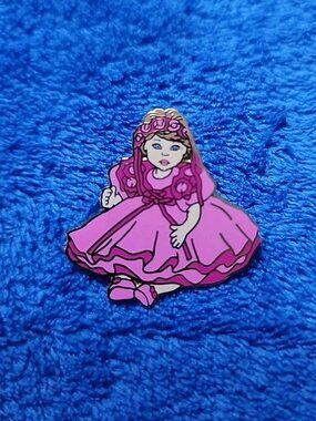 Marie Osmond Doll Lapel Pin Pink Dress Enamel February 2006 Friendship Rose